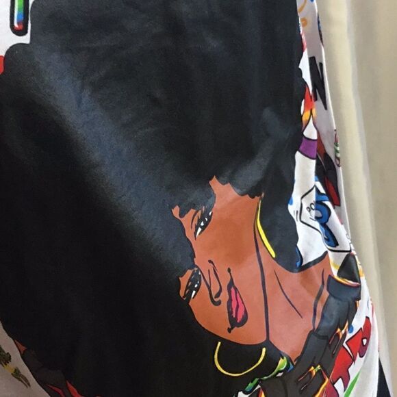 NWT ON FIRE lg sleeve tee graphic tee white DUR150 - Picture 9 of 12